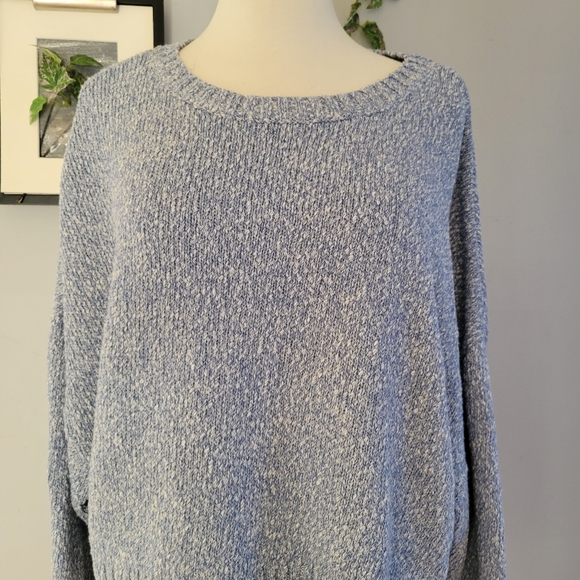 Central Park West New York Senna Denim Knit Cropped Sweater M - Picture 5 of 12
